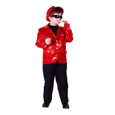 Red Sequin Jacket - Kids L Image 1