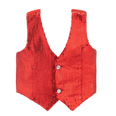 Red Sequin Vest - Kids S Image 1
