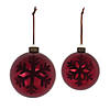 Red Snowflakeball Ornament (Set Of 6) 4"D, 5"D Glass Image 1