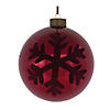Red Snowflakeball Ornament (Set Of 6) 4"D, 5"D Glass Image 2