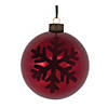 Red Snowflakeball Ornament (Set Of 6) 4"D, 5"D Glass Image 3