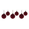 Red Snowflakeball Ornament (Set Of 6) 4"D, 5"D Glass Image 4