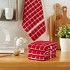 Red Solid Windowpane Terry Dishtowel (Set Of 4) Image 2
