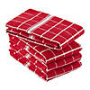 Red Solid Windowpane Terry Dishtowel (Set Of 4) Image 3