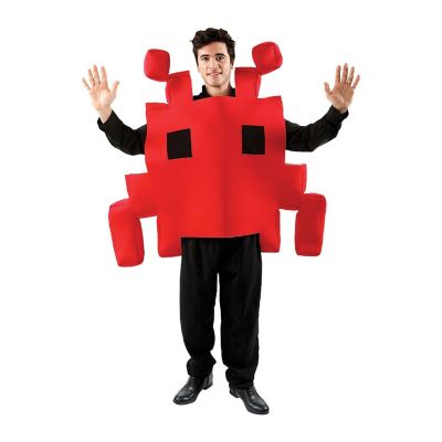 Red Space Arcade Game Adult Costume Image 1