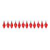 Red Swirl Glass Drop Ornament (Set Of 12) 7.25"H Glass Image 2