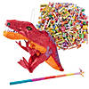 Red T-Rex Dinosaur Party Pi&#241;ata Kit - 208 Pc. Image 1