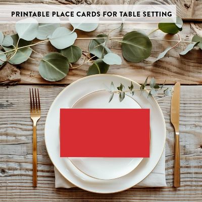 Red Table Tent Place Cards 20-Pack Image 3