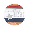 Red White & Blessed Door Sign Image 1