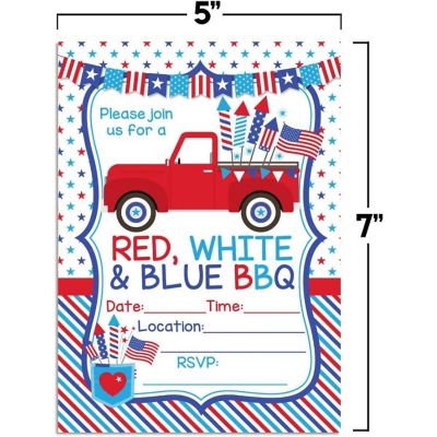 Red, White &amp; Blue BBQ Invitations 40pc. by AmandaCreation Image 2