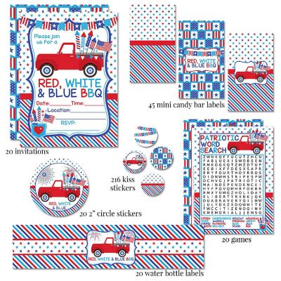 Red, White &amp; Blue BBQ Party Bundle 381pc. by AmandaCreation Image 2