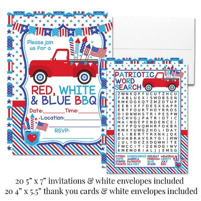 Red, White &amp; Blue BBQ Party Bundle 381pc. by AmandaCreation Image 3