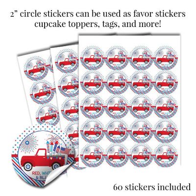 Red, White &amp; Blue BBQ Sticker Bundle 429pc. by AmandaCreation Image 2