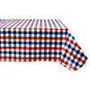 Red, White And Blue Check Vinyl Tablecloth 60X84 Image 1