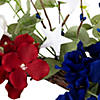 Red  white and Blue Hydrangea and Eucalyptus Patriotic Artificial Wreath Image 4