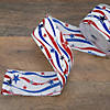 Red  White and Blue Striped Swirl Wired Patriotic Craft Ribbon 2.5in x 10 Yards Image 1