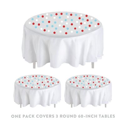 Red White Aqua Confetti, 180-Pack Image 3