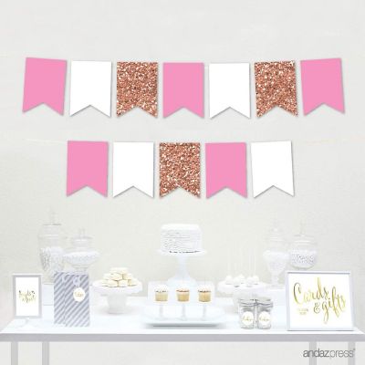 Red White Aqua Pennant - 4 x 5.5 Inch Image 1