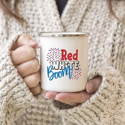 Red White Boom 11oz Campfire Mug Image 2