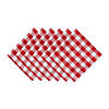 Red-White Check Napkin (Set Of 6) Image 1