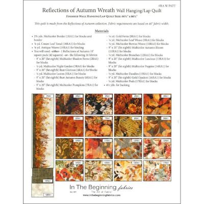 Reflections of Autumn Wall Hanging Lap Quilt 66x66 in. Pattern In The Beginning Image 1