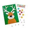 Reindeer Button Christmas Card Craft Kit - Makes 12 Image 1