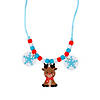 Reindeer Charm Beaded Necklace Craft Kit - Makes 12 Image 1