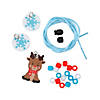 Reindeer Charm Beaded Necklace Craft Kit - Makes 12 Image 1