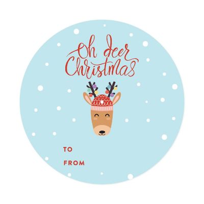 Reindeer with Lights To From Labels Image 3