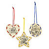 Religious  - Color Your Own Christmas Ornaments Lacing Craft Kit - Makes 12. Image 1