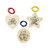 Religious  - Color Your Own Christmas Ornaments Lacing Craft Kit - Makes 12. Image 1