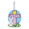 Religious Easter Cross Prayer Bunny Sign Craft Kit - Makes 12 Image 1