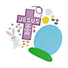 Religious Easter Cross Prayer Bunny Sign Craft Kit - Makes 12 Image 1