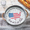 Religious Patriotic Galvanized Tray Image 1