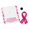 Religious Pink Ribbon Pins with Card for 12  Image 1
