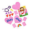 Religious Valentine Jesus Loves Me Mobile Craft Kit - Makes 12 Image 1