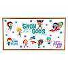 Religious Winter Kids at Play Bulletin Board Set - 27 Pc. Image 1