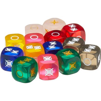 Renegade Game Studios Power Rangers: Heroes Of The Grid Ranger Dice Set, 14 Translucent Dice, Ages 14+ Image 1