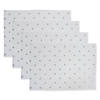 Reversible Polka Dot Placemat(Set Of 4) Metallic Silver/White Image 1