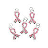 Rhinestone Pink Ribbon Charms - 36 Pc. Image 1