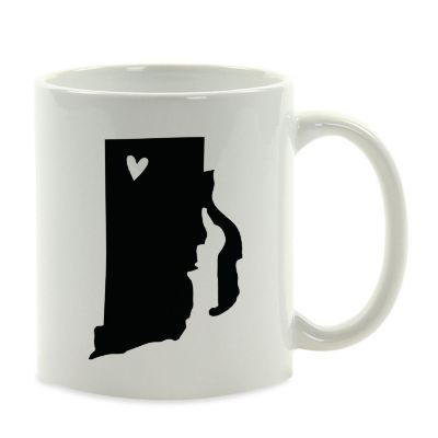 Rhode Island State Heart Ceramic Mug Image 2