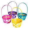 Ribbon-Wrapped Bamboo Easter Baskets - 12 Pc. Image 1