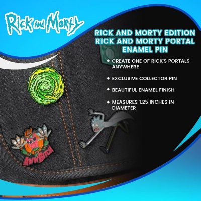 Rick and Morty Edition  Rick and Morty Portal Enamel Pin Image 3
