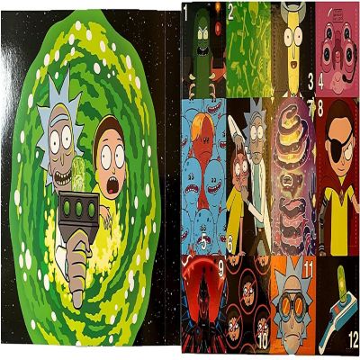 Rick and Morty Mens 12 Days of Socks in Advent Gift Box Image 1