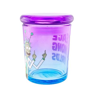 Rick and Morty Peace Among Worlds 6 Ounce Glass Jar with Lid Image 1