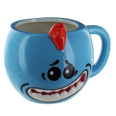 Rick and Morty Portal Pin, Mr. Meeseeks Molded Mug & Szechuan Dipping Sauce Shot Glass Bundle Image 2