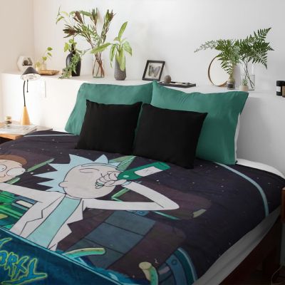 Rick and Morty Spaceship 45 x 60 Inch Fleece Throw Blanket Image 3