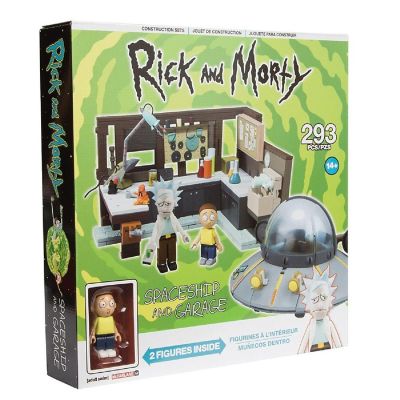 Rick and Morty Spaceship & Garage 294-Piece Construction Set w/ Rick & Morty