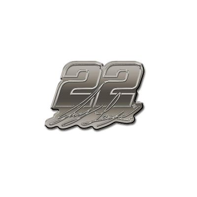 Rico Industries NASCAR Racing Joey Logano #22 Signature Antique Nickel Auto Emblem for Car/Truck/SUV Image 1