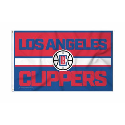 Rico Industries NBA Basketball Los Angeles Clippers Bold 3' x 5' Banner Flag Single Sided - Indoor or Outdoor - Home D&#233;cor Image 1